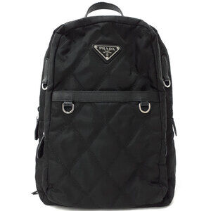 PRADA Quilted Backpack Black